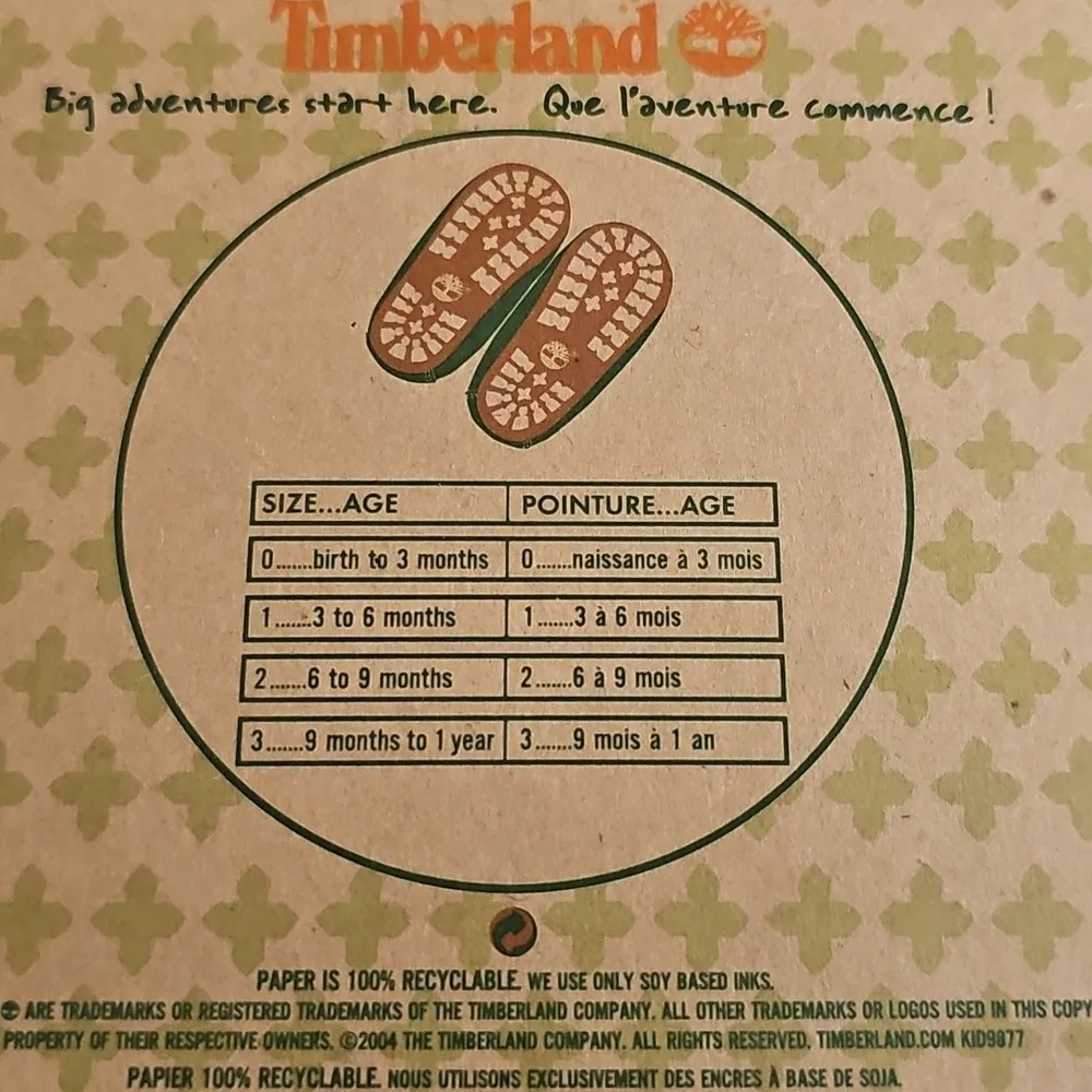 NEW Timberland Infant Crib Booties Baby - SZ 2 C